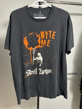Avril Lavigne 'Bite Me' Black Graphic Tee